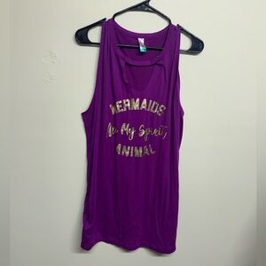 No Boundaries Vivid Purple Short-Sleeve Tee with Metallic Accent